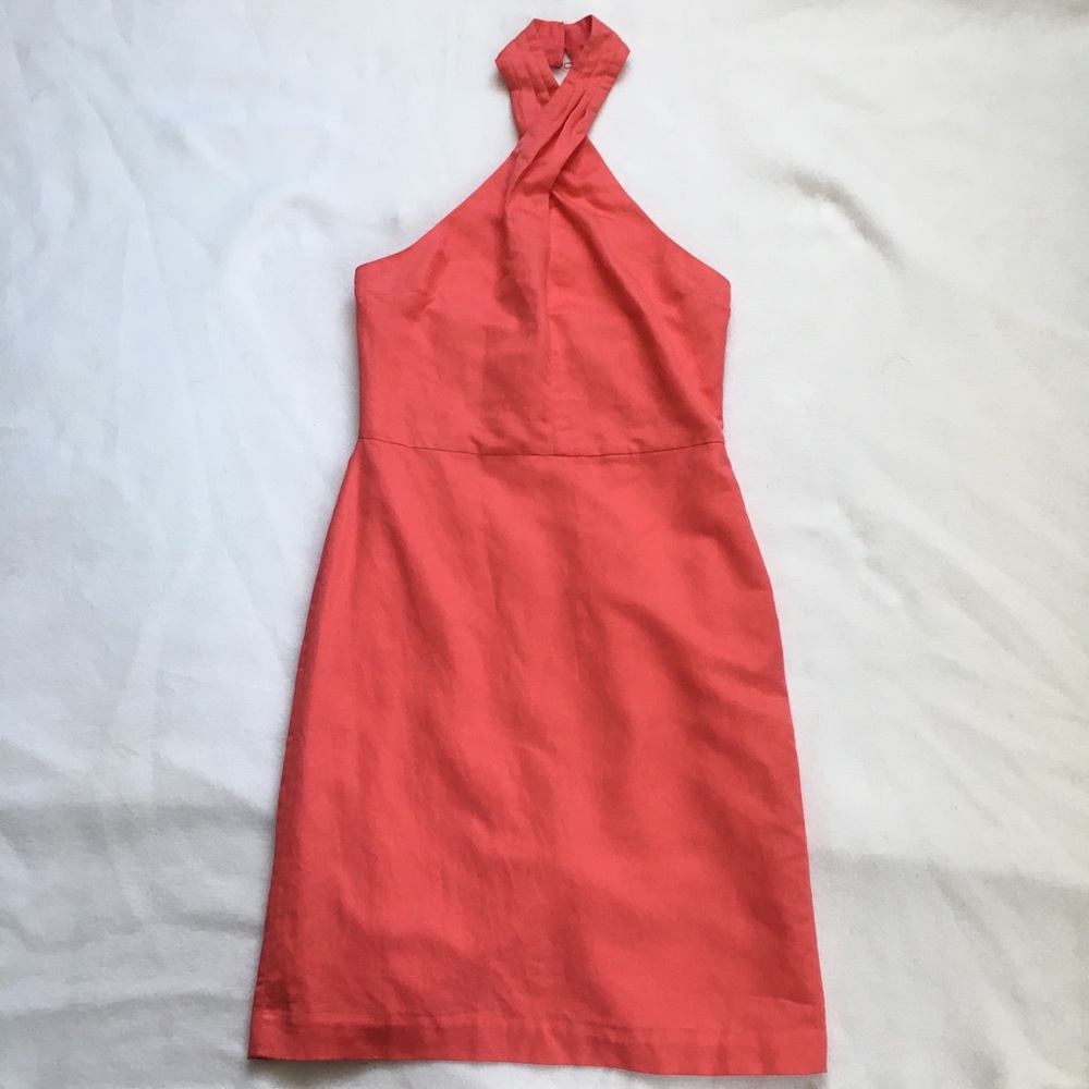 Banana Republic Salmon Halter Dress